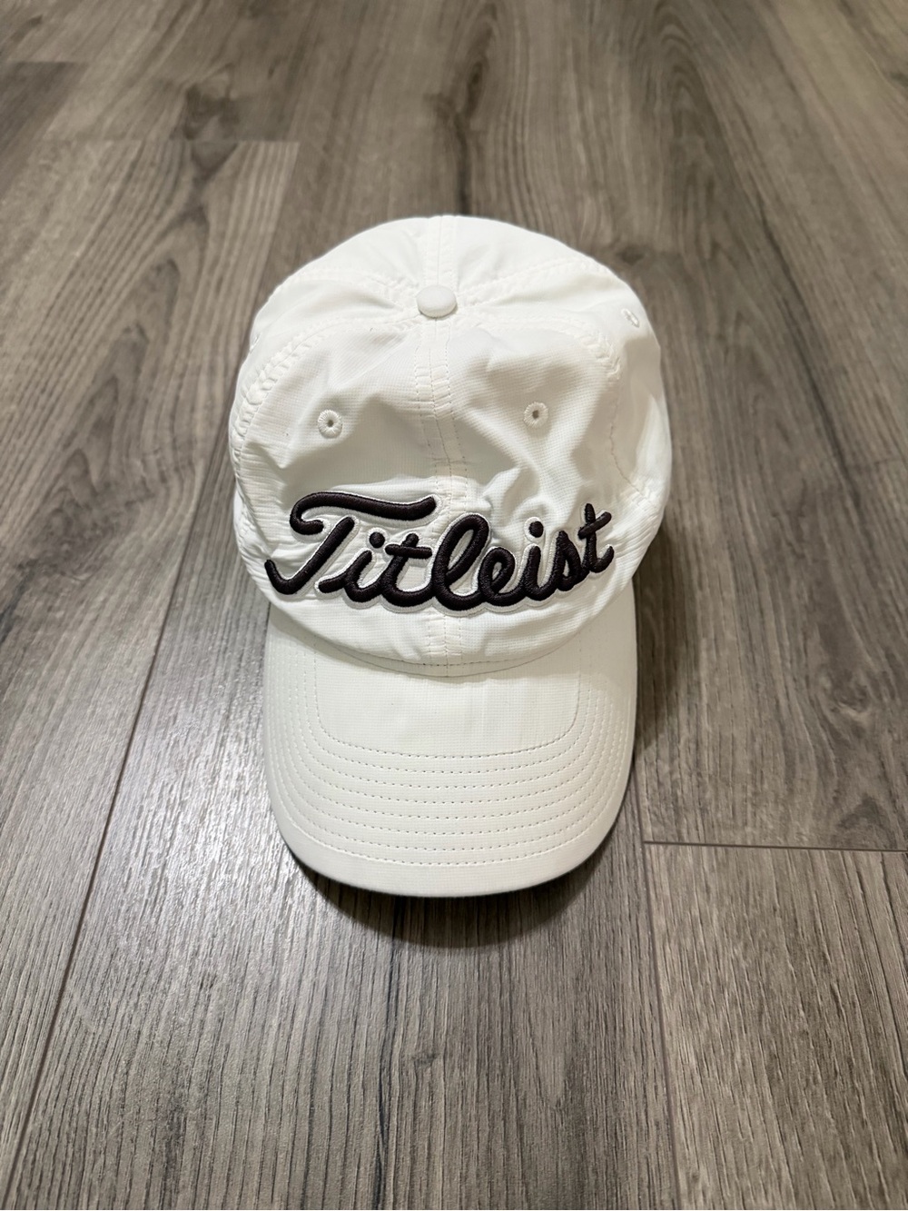 Titleist Cream Cap with Black Script Logo
